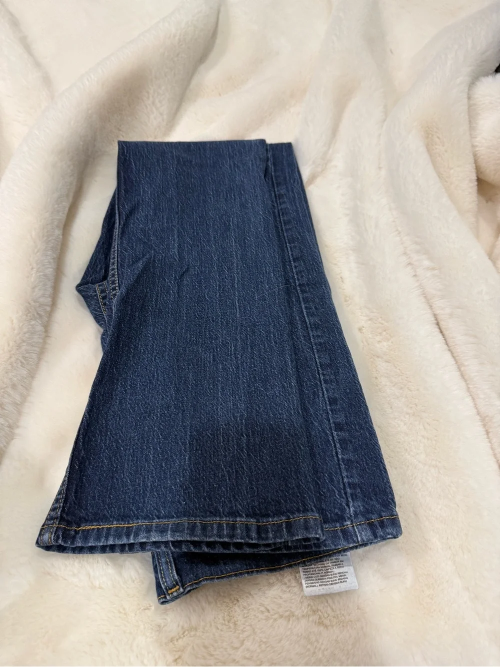 Levi's Men's Dark Blue Skinny Jeans with Tan Leather Patch